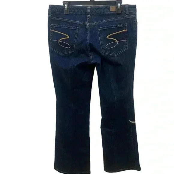 Seven 7 Dark Wash Flare Jeans Size 32 - Picture 2 of 5